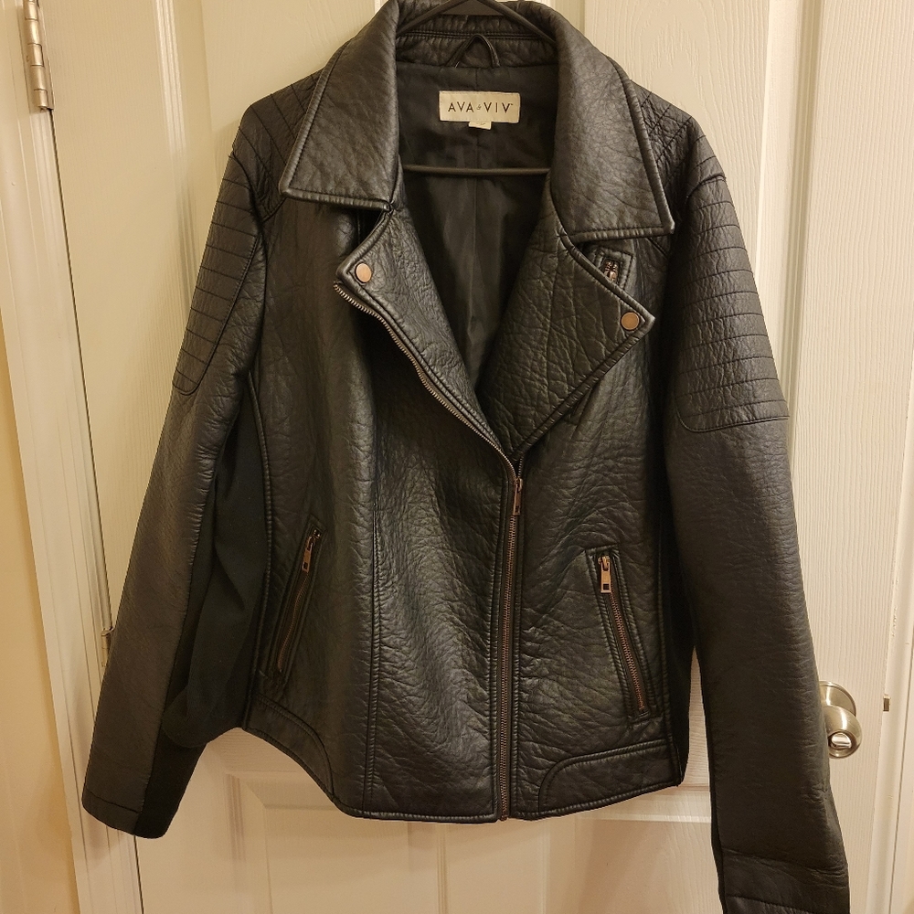 AVA & VIV leather moto jacket